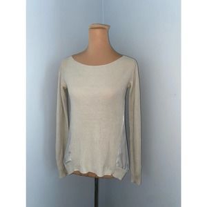 DVF Diane von Furstenberg silk knit long sleeve blouse P